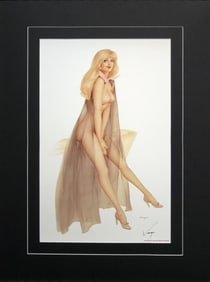 Alberto Vargas "Vargas Girl, Playboy Pin-Up, November 1972" Hand-Signed Lithograph (1981)