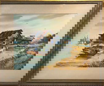 Robert Landry (Untitled - Impressionist) Signed Original Watercolor