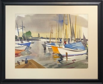 George Post (Untitled - Nautical) Signed Original Watercolor