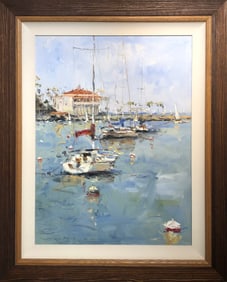 Jorn Fox (Impressionist - Catalina Casino) Signed Original Oil