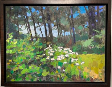 Larry Horowitz "The Artist's Backyard" Signed Original Oil