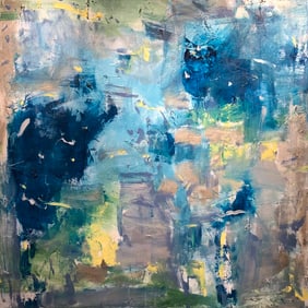 Jorn Fox Abstract Signed Acrylic on Canvas