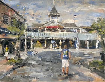 Jorn Fox (Balboa Pavilion - Newport Beach) Signed Original Oil