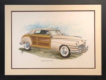 Carlos (Chrysler Town & Country) Signed Original Watercolor