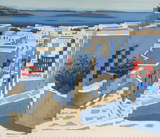 Jean-Claude Quilici "Village Grec" Signed Serigraph LE