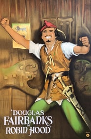 HC Miner Litho Co. "Douglas Fairbanks in Robin Hood" Lithograph