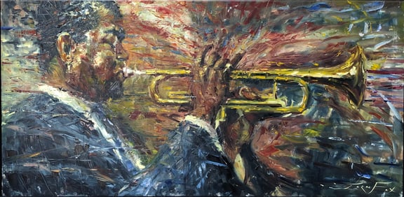 Jorn Fox Impressionist Signed Original Oil on Canvas