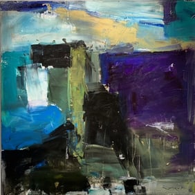 Jorn Fox Abstract Signed Original Oil and Acrylic