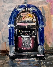 Jorn Fox (Wurlitzer Juke Box) Signed Original Acrylic