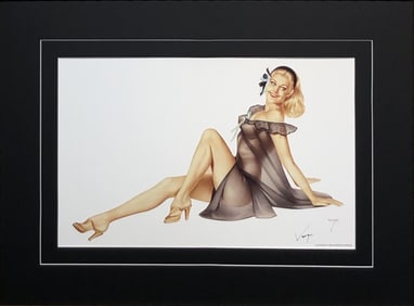 Alberto Vargas "2 of Hearts, playing card" Hand-Signed Lithograph (1981)