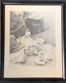 Elizabeth Saltonstall Plate Signed Lithograph