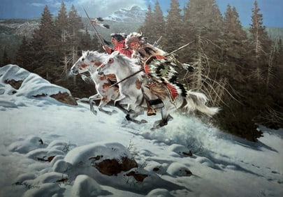Frank McCarthy "The Land of the Winter Hawk" Signed Lithograph LE