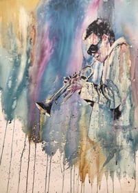 Nina Fritz "Birth of Cool" Signed Lithograph LE