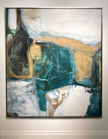 Kelly O'Neal "Bloquer II" Embellished Giclee On Canvas