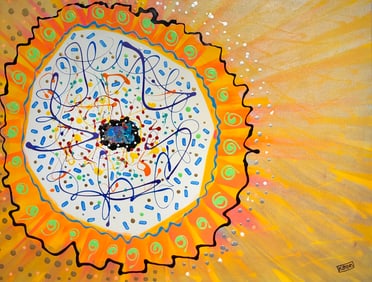 Kimm Byers "Enter the Black Hole" Signed Original Acrylic