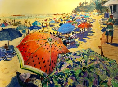 Michael L. Jacques "On Watch" Signed Original Acrylic (with a LE book by Jacques)