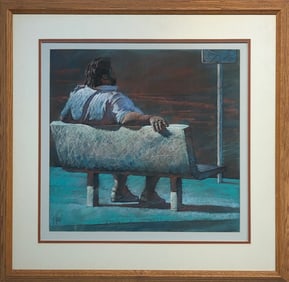 Jorn Fox "Bus Stop" Signed Original Pastel