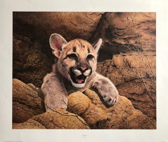 Charles Frace "Cougar" Signed Lithograph LE