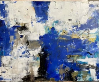 Jorn Fox Abstract Signed Original Oil and Acrylic