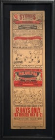 May 10th 1974 Rolling Stones Vintage Poster (Philadelphia Premiere)