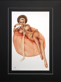 Alberto Vargas "Vargas Girl, Playboy Illustration, January 1973" Hand-Signed Lithograph (1981)