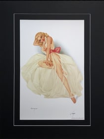 Alberto Vargas "Pink Sash" Hand-Signed Lithograph (1981)