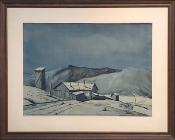 John W. Burgess (Impressionist - Landscape) Signed Original Watercolor