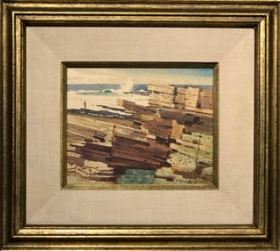 Ralph Hulett "Rock Patterns" Signed Original Acrylic