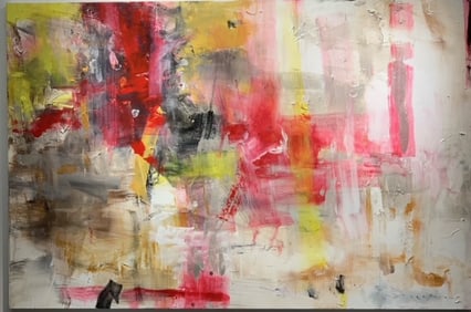 Jorn Fox Abstract Signed Original Oil and Acrylic