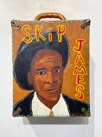 Folk Art - Dan Dalton "Skip James" Signed Original Oil