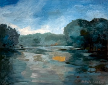 Sahar Salehi (Landscape) Signed Original Acrylic