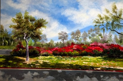 Madi Salehi (Untitled - Landscape) Signed Original Acrylic