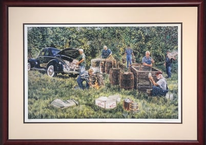 Junior Johnson "The Likker Days" Signed Lithograph LE