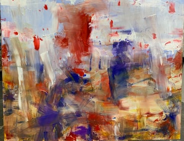 Jorn Fox Abstract Signed Original Oil and Acrylic