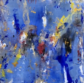 Jorn Fox Abstract Signed Original Oil and Acrylic