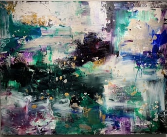 Jorn Fox Abstract Signed Original Oil and Acrylic
