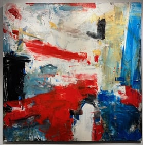 Jorn Fox Abstract Signed Original Oil and Acrylic