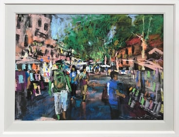 Jorn Fox Impressionist Signed Original Pastel on Paper