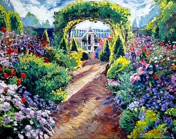 David Lloyd Glover "Path To The Greenhouse" Signed Original Acrylic