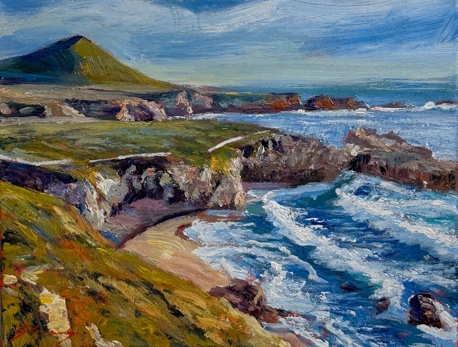 David Lloyd Glover "Big Sur Shores" Signed Original Acrylic (1 of 5)