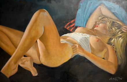 Chuck Oberstein (Untitled) Signed Original Oil