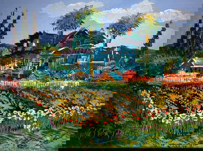 Paul Von Klieben (San Francisco Victorian - 1995) Signed Original Acrylic: Artist: Paul Blaine Henrie Title: San Francisco Victorian Medium: Acrylic on Canvas Art Dimensions: 30 H x 40 W x 1 D inches ARTIST BIO: Paul Blaine Henrie (1932-1999) was an American painter