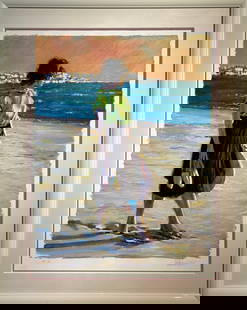Aldo Luongo "Mediterranean Sunset" Signed Serigraph PP: Artist: Aldo Luongo Title: Mediterranean Sunset Medium: Serigraph on Paper Limited Edition: 1/2 Art Dimensions: 36 H x 27 W x 1 D inches Framed Dimensions: 48 H x 38 W x 2 D inches ARTIST BIO: