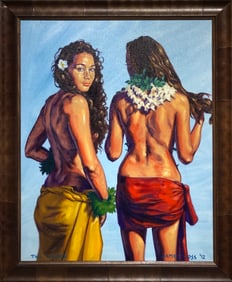 James Goss "Two Wahine" Signed Original Oil