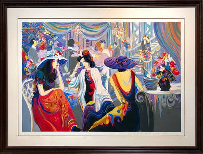 Isaac Maimon "Ballroom Dancing" Signed Serigraph AP w/COA & Musuem Framed: Artist: Isaac Maimon Title: Ballroom Dancing Medium: Serigraph on Paper Limited Edition: AP 30/50 Art Dimensions: 36 H x 48 W x 2 D inches Framed Dimensions: 45 H x 59 W