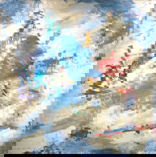 Jorn Fox Abstract Signed Original Acrylic: Artist: Jorn Fox Title: Abstract Medium: Acrylic on Canvas Art Dimensions: 48 H x 48 W x 2 D inches ARTIST BIO:  Artist Statement "The feelings I had inside, when each s