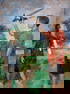 Jorn Fox Signed Embellished Giclee on Canvas