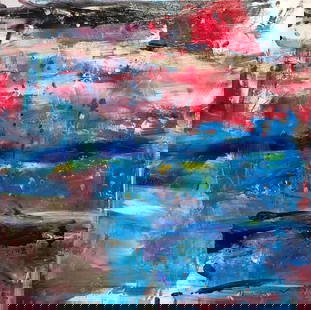 Jorn Fox (Abstract) Signed Original Acrylic: Artist: Jorn Fox Title: Untitled (Abstract) Medium: Acrylic on Canvas Art Dimensions: 40 H x 40 W x 2 D inches ARTIST BIO:  Artist Statement "The feelings I had inside,