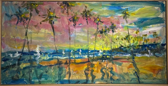 Jorn Fox "Palm Coast" Signed Original Acrylic