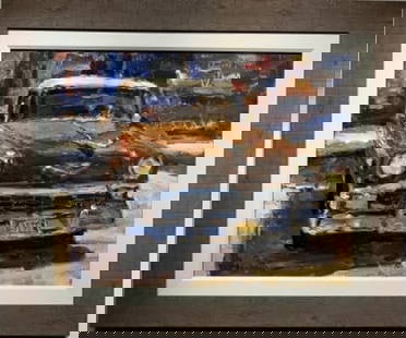 Jorn Fox Impressionist Signed Original Oil on Canvas: Artist: Jorn Fox Title: 56 Chevy Medium: Original Oil on Canvas Art Dimensions: 22 H x 28 W x 2 D inches Framed Dimensions: 31 H x 37 W x 2 D inches ARTIST BIO: